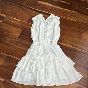 DESIGNERS REMIX GIRLS ELIZA RUFFLE DRESS CREAM SIZE 16